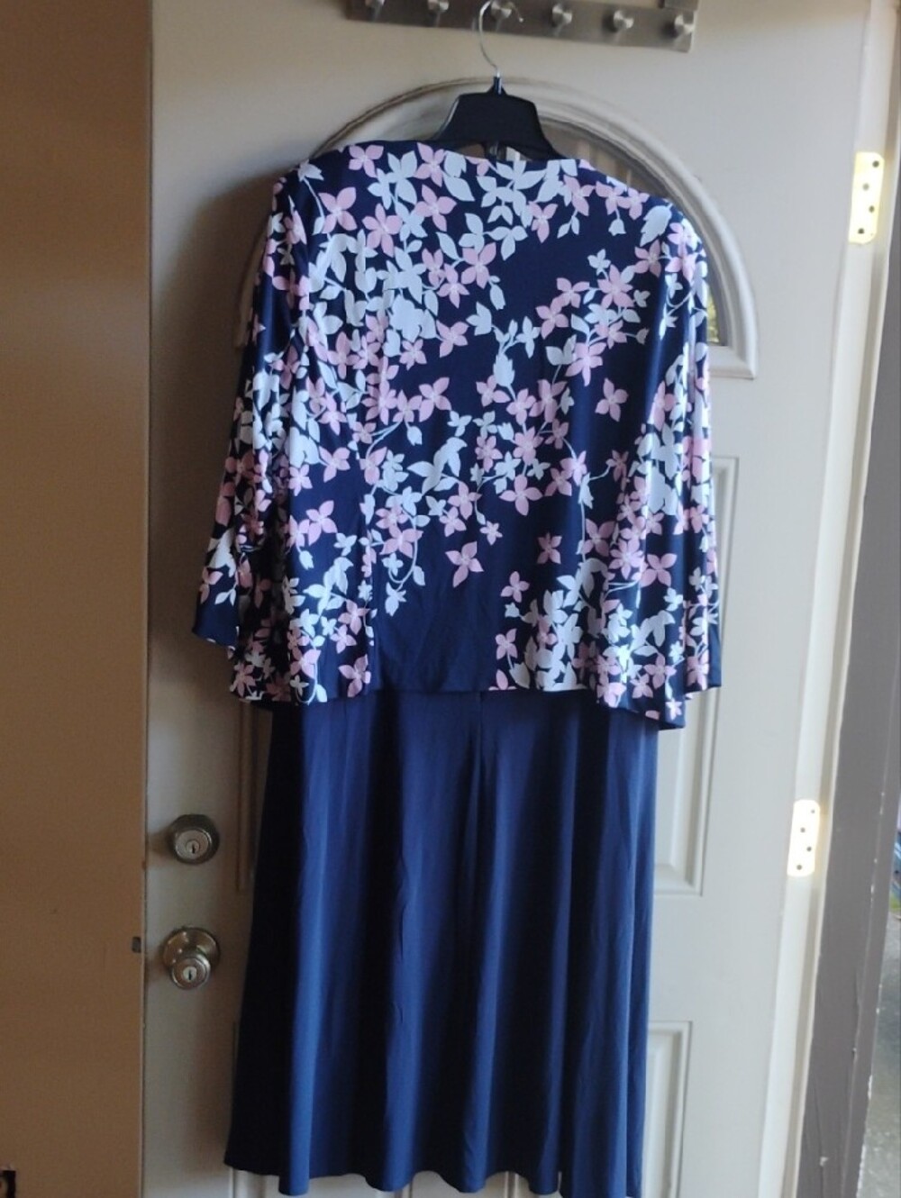 Jessica Howard Navy FloralDress Set with Pink & White Blooms - Picture 5 of 7